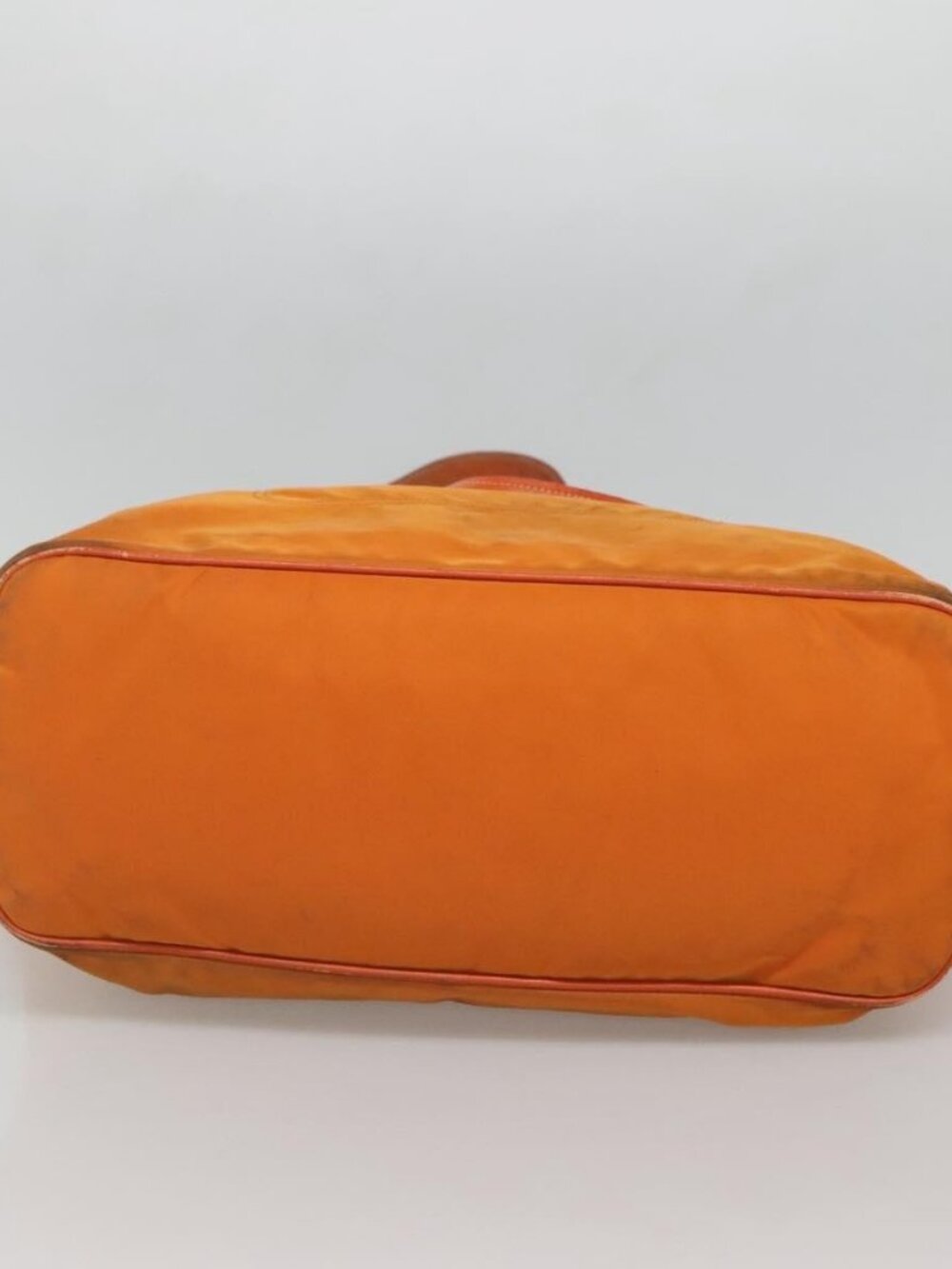 PRADA Tote Bag Nylon 2way Orange Gold Auth ep9199 - Picture 6 of 16